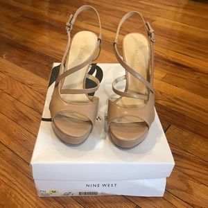 Nine West Nude Sandals 7.5